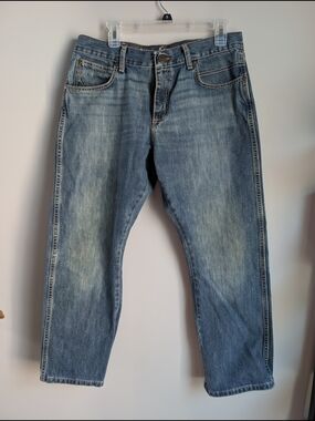 Wrangler Retro Jeans Men 34x30 Blue Relaxed Bootcut Denim Medium Wash 10WRT20RT